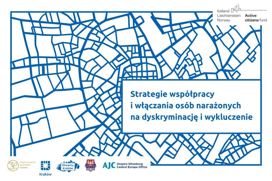 logo projektu w formie obyrsu mapy ulic miasta Krakowa