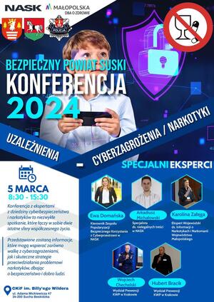 plakat konferencji bezpieczny Powiat suski