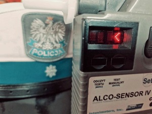 alcosesor i czapka policyjna