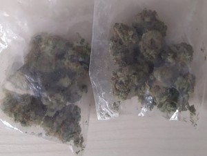 W dwóch woreczka foliowych zabzpieczona marihuana