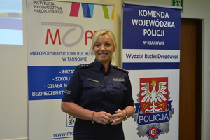 Policjanta podczas przemowy