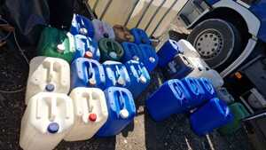 zatrzymane kanistry paliwa