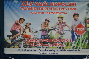 Baner przedstawiający XLV Ogólnopolski Turniej Bezpieczeństwa w Ruchu Drogowym