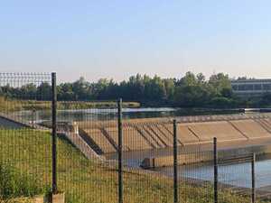 KPP Oświęcim. Godzisko jaz na rzece Skawie gdzie doszło do utonięcia  (2)