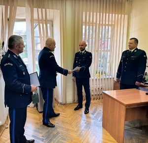 Nowy Komendant Komisariatu I z Komendantem Komendy Miejskiej w Krakowie