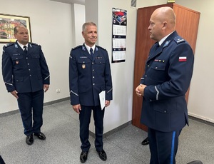 Nowy Komendant Komisariatu VII z Komendantem Komendy Miejskiej w Krakowie