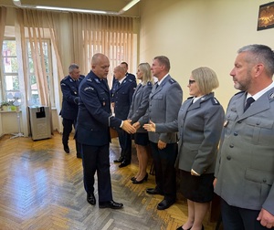 Wizyta Komendatna  podinpektora Pawła Jastrzęba na Komisariacie I