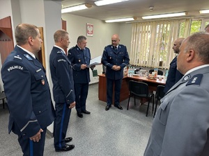 Wizyta Komendatna  podinpektora Pawła Jastrzęba na Komisariacie VII