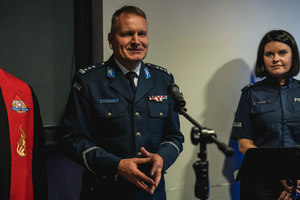 przemówienie komendanta Bednarka