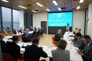 sala posiedzenia pod koniec spotkania z gośćmi