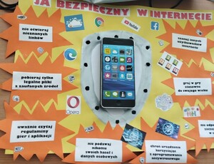praca plastyczna przedstawiająca zagrożenia w sieci