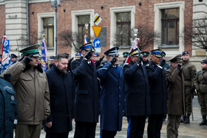 Zastępca Komendanta Wojewódzkiego Policji w Krakowie w szeregu (3)