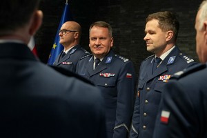 Przemawia Komendant Wojewódzki Policji w Krakowie