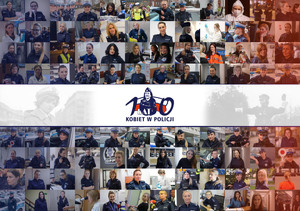 zestaw 96 zdjęć policjantek na jednej grafice