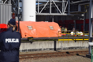 namiot do udzielania pierwszej pomocy  straży pożarnej