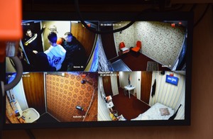 widok z kamer w escape trucku