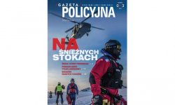 okładka Gazety policyjnej, numer zatytułowany &quot;Na śnieżnych stokach&quot;