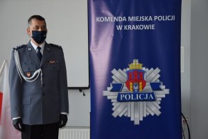 odchodzący na emeryturę Zastępca Komendanta Miejskiego Policji w Krakowie Jacek Górecki