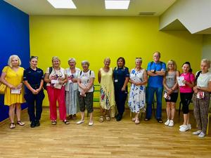 Spotkanie funkcjonariuszami z seniorami.