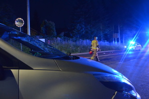 akcja strażaków w tle policyjne sygnały