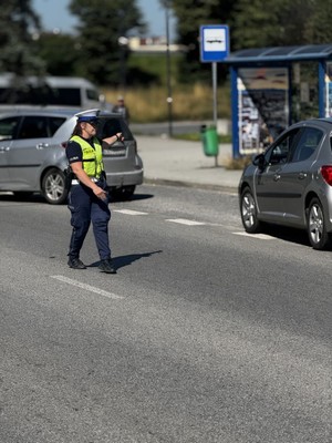 Policjantka na drodze