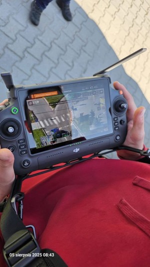 Widok konsoli sterującej dronem