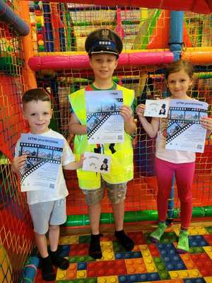 dzieci podczas działań profilaktycznych