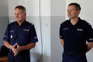 Komendanci w trakcie zakończenia szkolenia