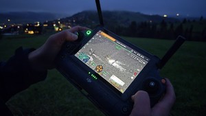 panel do obsługi drona