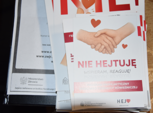 Ulotka informacyjna akcji Nie hejtuję