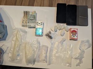 zabezpieczone środki odurzające w woreczkach