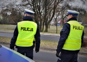 Oświęcim policjanci WRD podczas służby