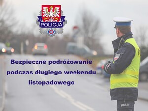 Policjant nadzorujący ruch na drodze