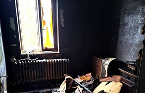 mieszkanie  po pożarze  w Chełmku