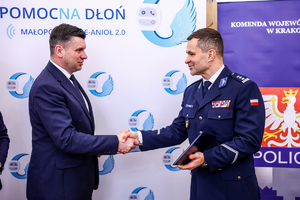 Marszałek Województwa Małopolskiego oraz I Zastępca Komendanta Wojewódzkiego Policji w Krakowie.