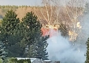 Chełmek spalanie bioodpadów unoszący się gęsty dym