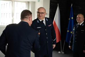 Złożenie gratulacji przez insp. Krauza