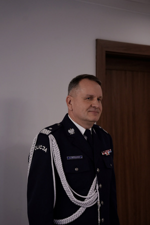 nadinspektor Artur Bednarek w czasie ceremonii
