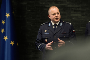 Komendant Kudela przemawia