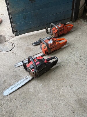 zatrzymane trzy piły spalinowe