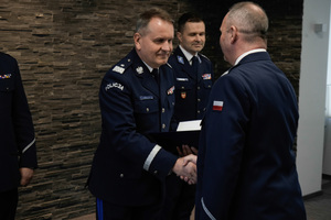 Wręczenie mianowania przez Komendanta Wojewódzkiego w Krakowie