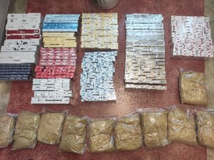 zabezpieczone papierosy i tytoń