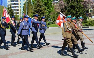 Poczet Sztandarowy KPP Chrzanów podczas uroczystości