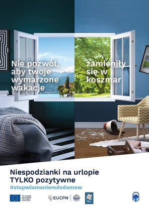 Plakat Stop włamaniom do domów