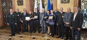 Zdjęcie z wręczenia nagród Bezpieczny Kraków