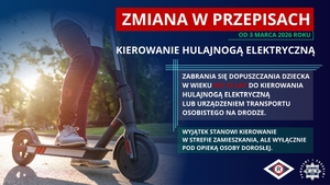 KGP. Ważne zmiany przepisów ruchu drogowego w 2026 roku Hulajnogi