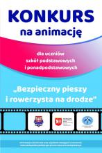 Plakat z napisem "Konkurs na animacje"