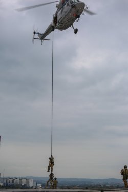 Policjanci SPKP w trakcie ćwiczeń w Tauron Arenie