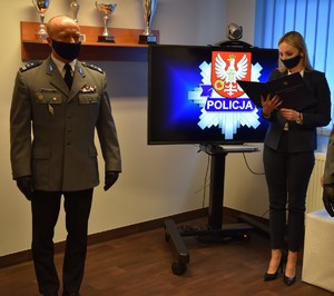 Odczytanie życzeń Komendanta Wojewódzkiego Policji w Krakowie