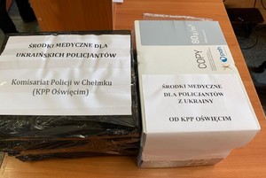 KPP Oświęcim. Kolejne paczki z artykułami opatrunkowymi dla Ukraińskich policjantów